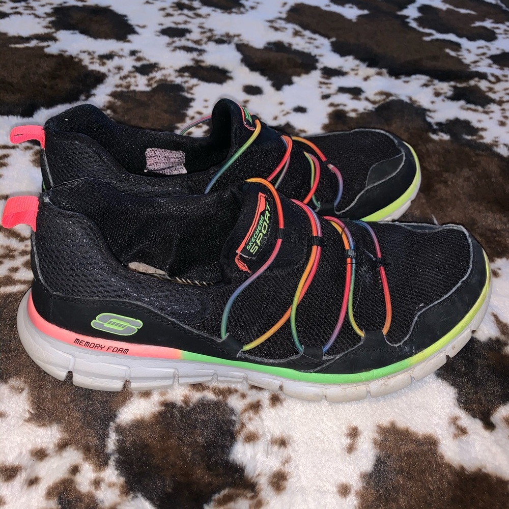 Sketchers rainbow slip on sneakers. Size 9.
